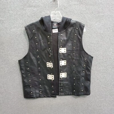 Chaqueta WWE Hombres Pequeña Negra Sudadera con Capucha AJ Styles The Phenomenal One P1 Tachonada LEER Foto 1 de 4