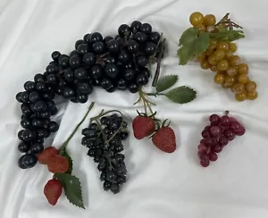 Gefälschte Blaubeeren Erdbeeren Trauben künstlich realistisch Obst Dekor Inszenierung - Bild 1 von 8