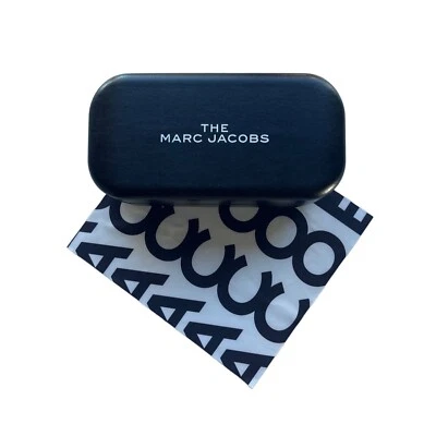 Estuche para gafas de sol Marc Jacobs con paño de limpieza negro tapa dura de gran tamaño NUEVO Foto 1 de 4