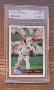 1996 Topps #197 Roger Clemens PSA 10 Boston Red Sox (B) - Picture 1 of 1