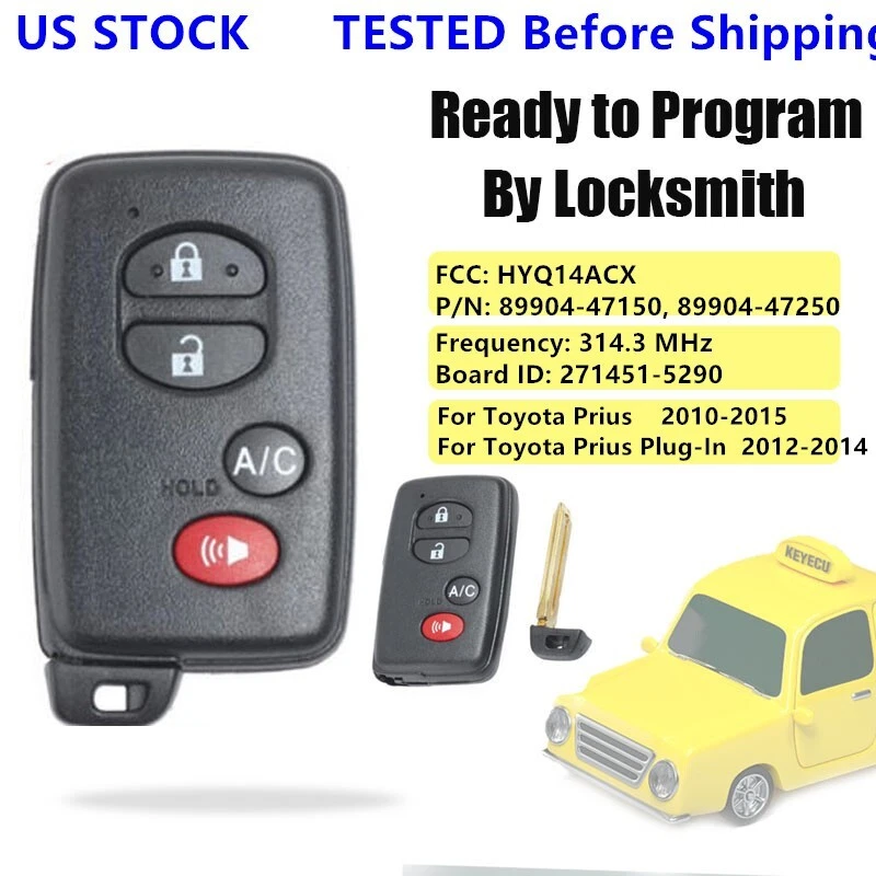 for 2010-2015 Toyota Prius / Plug-In Smart Key Remote Fob HYQ14ACX - 271451-5290 Foto 1 de 4