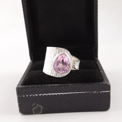 Morganite Gemstone 925 Sterling Silver Ring Handmade Jewelry Ring For Gift - Image 1 of 3
