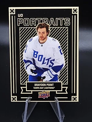 2022-23 Upper Deck Series 1 Brayden Point #P-5 UD Portraits Tampa Bay Lightning - Image 1 of 2