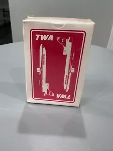 VTG Collectible TWA Playing Cards Sealed Deck Trans World Airlines Advertising - Picture 1 of 4