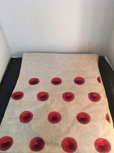 Kitchen Table Runner Nicole Miller Home Tan Red 16" x 90"Decor - Picture 1 of 6