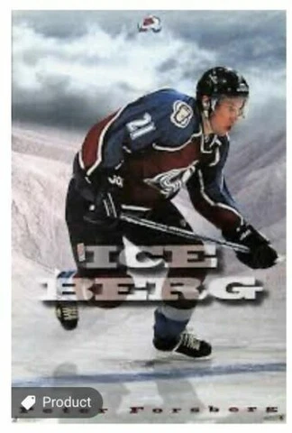 NHL Hockey Peter Forsberg "ICE BERG" 1997 Colorado Avalanche Poster~New Package Cover