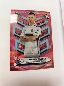 2024 Topps MLS Superstars Andrews Cubas LEGENDARY RED 5/5 Vancouver - Picture 1 of 3