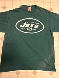 Vintage 1990s NFLPA New York NY Jets Curtins Martin t-shirt green nfl - Picture 1 of 5