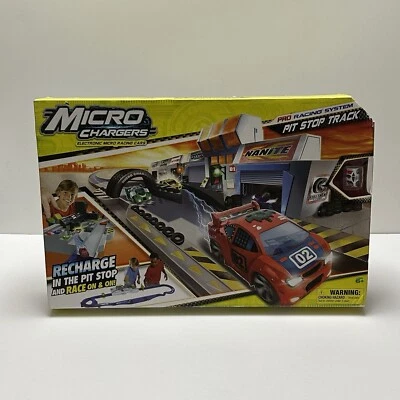 Micro Chargers Electronic Micro Racing Cars PRO RACING SYSTEM PIT STOP TRACK - Image 1 of 4