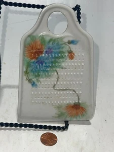 VTG Handpainted Floral Porcelain Grater Zester - Picture 1 of 2