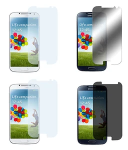 4 x Samsung Galaxy S4 Klar + Matt + Spiegel + Blickschutz Displayschutz Folie - Picture 1 of 4