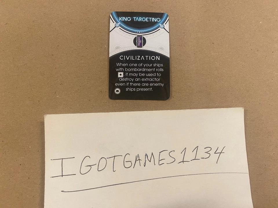 Last Light: King Targeting Promo Card (Game Boy Geek 2024) Grey Fox Games Foto 1 de 1