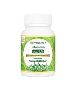 JATAMANSI 500 mg, Pack Of 60 Capsules For Natural Anti-Oxidants & Minerals - Picture 1 of 5