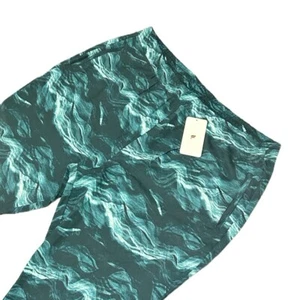 Pantalones deportivos Fabletics Cloe ajustados verde cristal estampado de aguas talla 4X nuevos con etiquetas - Imagen 1 de 6