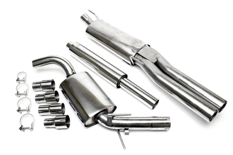 Sistema de escape 2x76 mm, VW Golf III VARIANT 1HXO, VW Vento, sin Syncro - Imagen 1 de 1