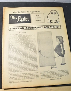 THE REALIST #66-APRIL 1966-ARTICLE ON KRASSNER v. FBI - Picture 1 of 4