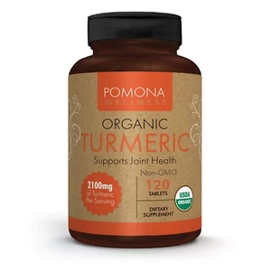 Pomona Wellness Organic Turmeric Supplement 1,400 mg, Turmeric Curcumin With ... - Picture 1 of 7
