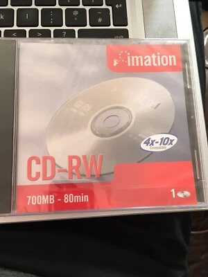 Genuine Imation CD-RW 4x-10x 700MB 80min Disc x1 - Image 1 of 2
