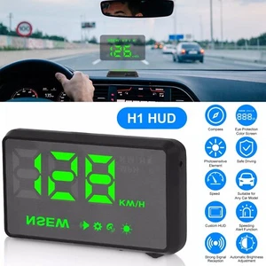 Car Digital HUD GPS Speedometer Head Up Display Overspeed MPH/KMH Warning Alarm - Picture 1 of 8