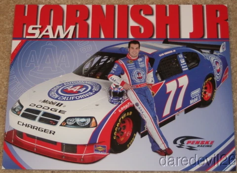 2009 Sam Hornish, Jr. Southern Cal AAA Dodge Charger NASCAR postcard Cover