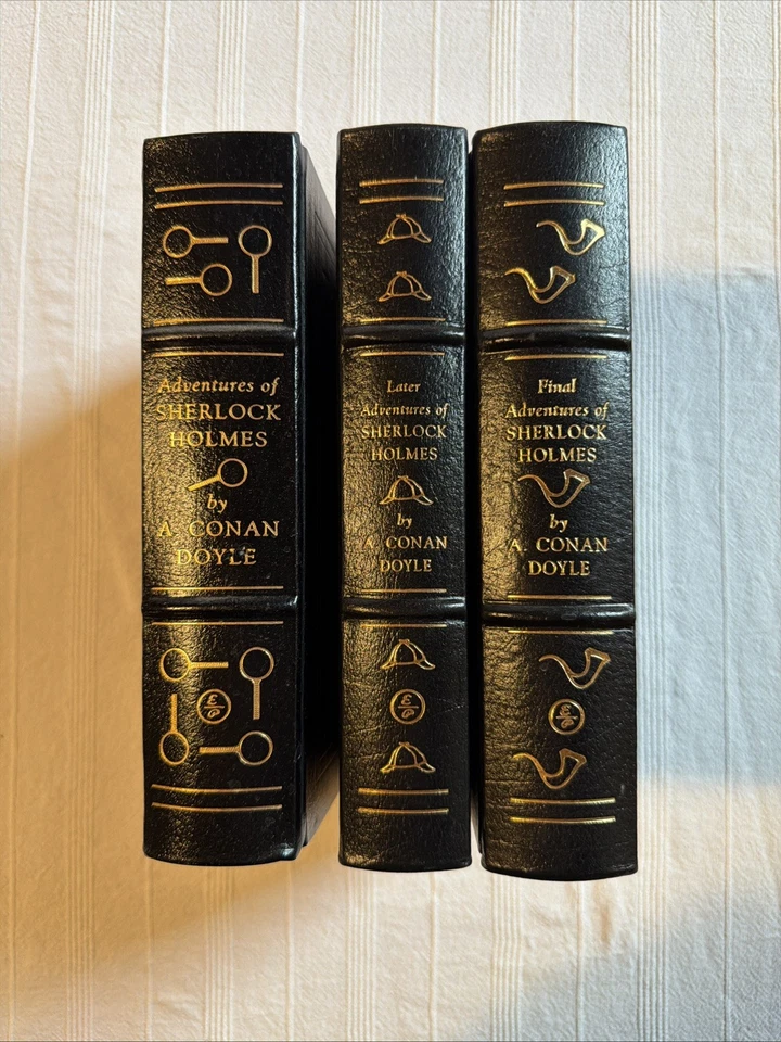 Easton Press Complete Adventures of Sherlock Holmes by Arthur Conan Doyle 3 vol - Image 1 of 4
