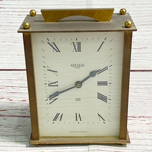 Vintage Jaeger LeCoultre Electronic Schreibtisch Tischuhr Messing Frankreich REPARATURBEDÜRFTIG* - Bild 1 von 13