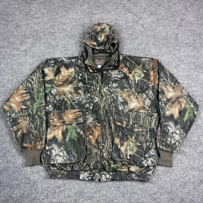 ScentLok Camo Jacket Mens 2XL Mossy Oak Full Zip Hooded Hunting USA READ - Image 1 of 4