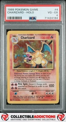 1999 Pokemon Game #4 Charizard PSA 4 - Image 1 of 2