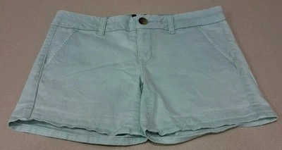 American Eagle Women’s Stretch MIDI light mint  Flat Front Chino Shorts Size 4 - Image 1 of 4