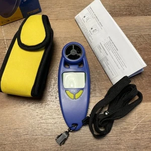 TFA Dostmann anémomètre indicateur de température anémomètre thermomètre appareil de mesure bleu - Photo 1/3