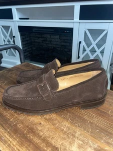 Bruno Magli Gregory Suede Lug Sole Loafer In Chocolate Brown Men's SZ 10.5M - Picture 1 of 9