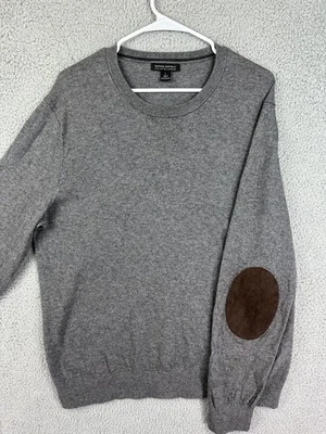 Мужской свитер Banana Republic большой пима хлопок кашемир нашивка на локоть пуловер мужской - Изображение 1 из 4