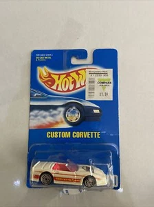 Vintage 1991 HotWheels Custom Corvette 2898 collector#200 Blue Card - Picture 1 of 7