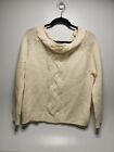Altar'd State Cable Knit Cream Relaxed Sweater Size Small RK4