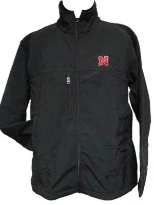 Nueva-Remendada- Chaqueta Nebraska Cornhuskers Para Hombres M Mediana Cremallera Completa Carcasa Dura Foto 1 de 4