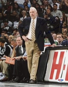 Gregg Popovich San Antonio Spurs NBA signed PSA/DNA 8x10 photo auto autograph - Picture 1 of 3