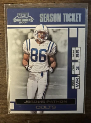 2001 Playoff Contenders Season Ticket Jerome Pathon #37 Indianapolis Colts - Image 1 of 2