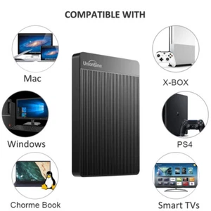 Extended External Hard Drive 750GB USB3.0 PC Gaming Xbox Series X/S Storage - Afbeelding 1 van 12