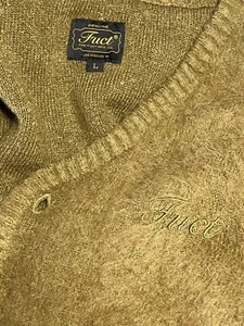 fuct 🇺🇸 WOOL Mohair Olive Green Cardigan Button Sweater Supreme SSDD L - Picture 1 of 24
