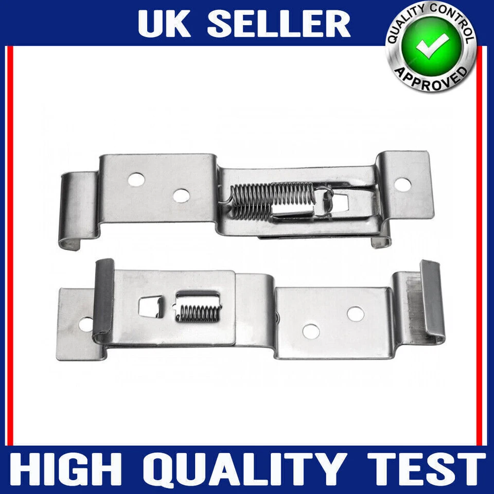 Trailer Number Plate Clips Holder Spring Loaded Stainless Steel One Pair New - Image 1 of 1