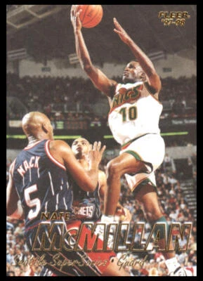 1997 Fleer #171 Nate McMillan Seattle SuperSonics Basketball Card - Image 1 of 2