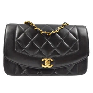 Chanel Black Lambskin Small Diana Shoulder Bag KK91737 - Picture 1 of 8
