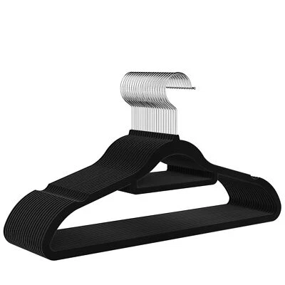 Kleiderbügel Samt Samtbügel Set 20-100 Stück Anti-Rutsch Hemdenbügel Wäschebügel - Bild 1 von 4