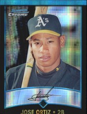 2001 Bowman Chrome X-Fractors #296 Jose Ortiz - NM-MT