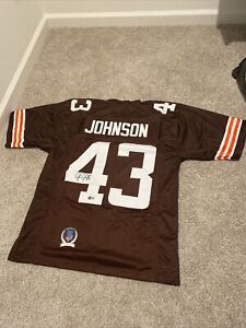 John Johnson Signed Cleveland Browns CUSTOM XL Jersey Beckett Authenticity