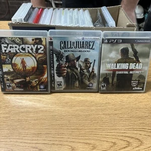 PS3 Bundle Of 3 Games FARCRY 2, TWD Survival Instinct, And Call Of Juarez - Picture 1 of 7