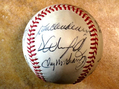 DAVE WINFIELD CLENDENON BLYLEVEN MCGRAW (8) SIGNED AUTOGRAPHED MLB BALL PSA - Image 1 of 4