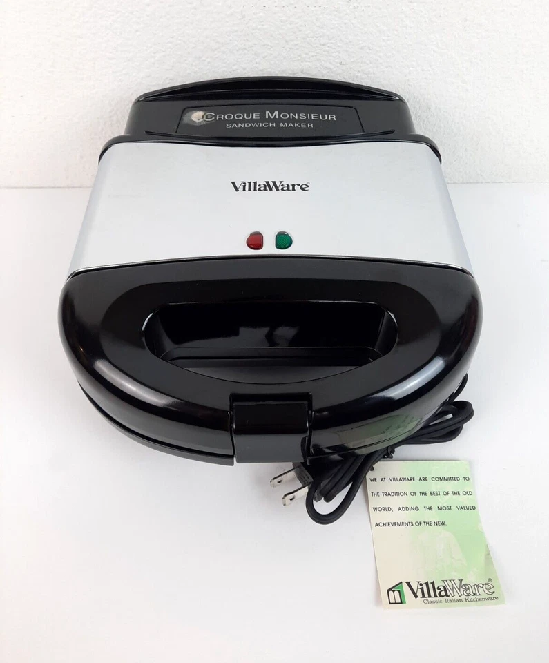 Villaware Non-Stick Croque Monsieur Sandwich Maker Model 5625, Tested Working - Image 1 of 4