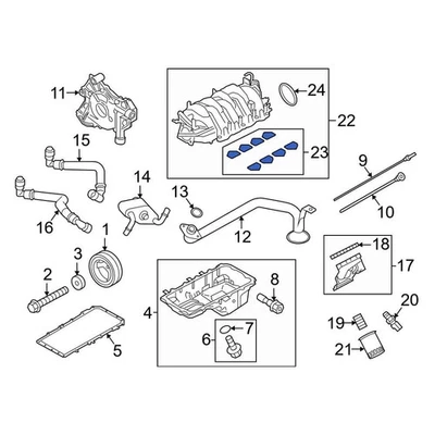 For Ford F-150 2015-2017 Ford FR3Z9439A Engine Intake Manifold Gasket Foto 1 de 2