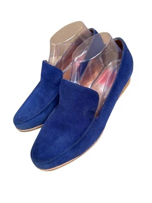 Mocasines de gamuza azul Zoe Scratchmann para mujer talla 38 sin cordones EE. UU. 7,5 Preppy elegantes Foto 1 de 4